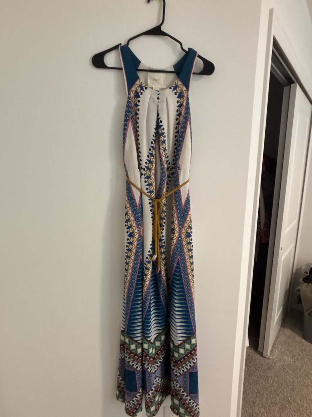 Maeve Anthropologie Pakpao Geo Print Sleeveless Maxi Dress